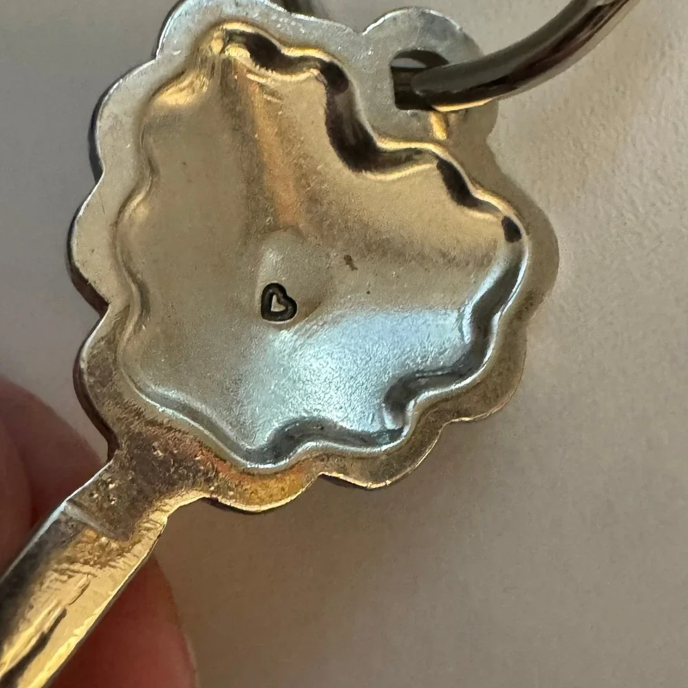 Silver Made With‎ Love Heart Key Hook Clip Charm Keychain